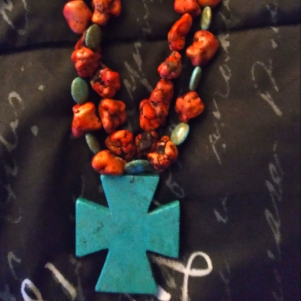 Copper torqoiuse necklace